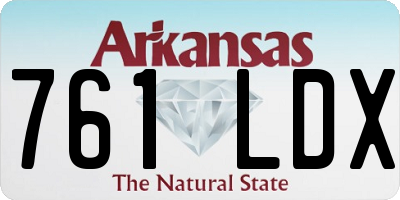 AR license plate 761LDX