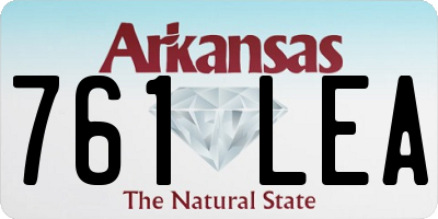 AR license plate 761LEA