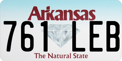 AR license plate 761LEB