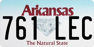 AR license plate 761LEC