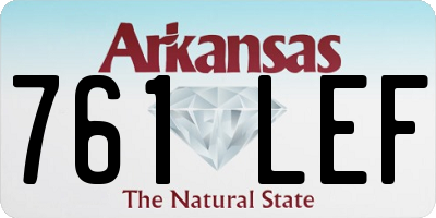 AR license plate 761LEF