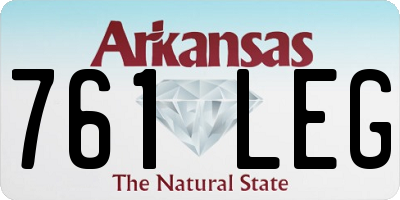AR license plate 761LEG