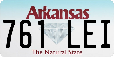 AR license plate 761LEI
