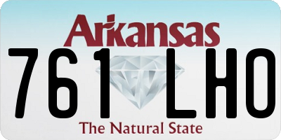 AR license plate 761LHO