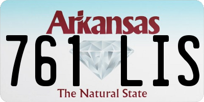 AR license plate 761LIS