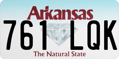 AR license plate 761LQK