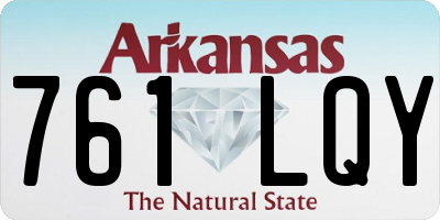 AR license plate 761LQY