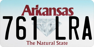AR license plate 761LRA