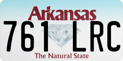 AR license plate 761LRC