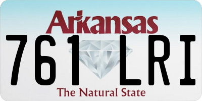 AR license plate 761LRI