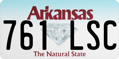 AR license plate 761LSC