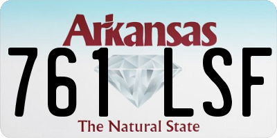 AR license plate 761LSF