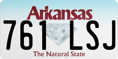 AR license plate 761LSJ
