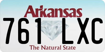 AR license plate 761LXC