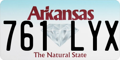 AR license plate 761LYX