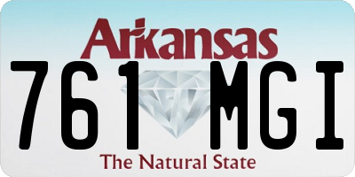 AR license plate 761MGI