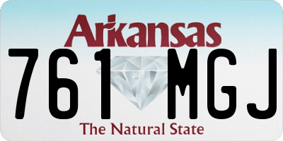AR license plate 761MGJ
