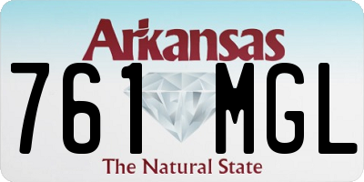 AR license plate 761MGL