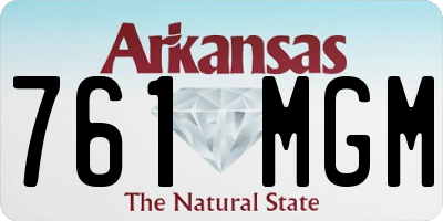 AR license plate 761MGM