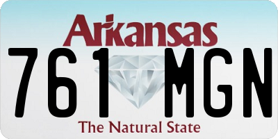 AR license plate 761MGN