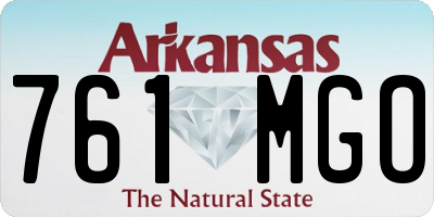 AR license plate 761MGO