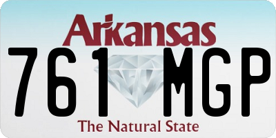 AR license plate 761MGP