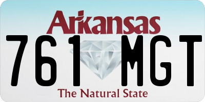 AR license plate 761MGT