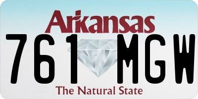 AR license plate 761MGW