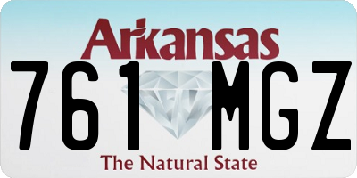 AR license plate 761MGZ