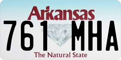 AR license plate 761MHA