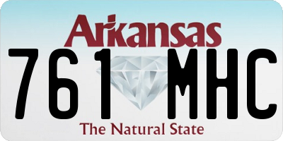 AR license plate 761MHC