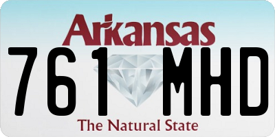 AR license plate 761MHD