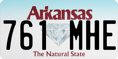 AR license plate 761MHE