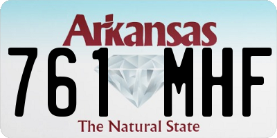 AR license plate 761MHF