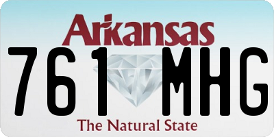 AR license plate 761MHG