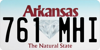 AR license plate 761MHI