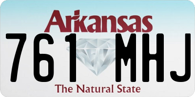 AR license plate 761MHJ