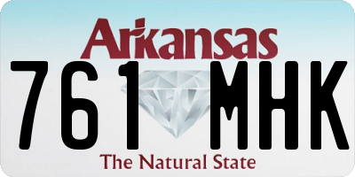 AR license plate 761MHK