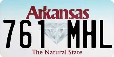 AR license plate 761MHL
