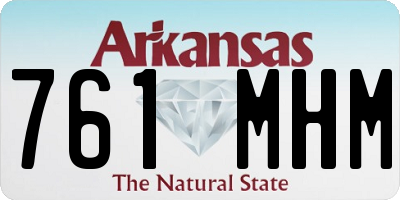 AR license plate 761MHM