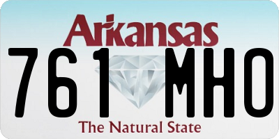 AR license plate 761MHO