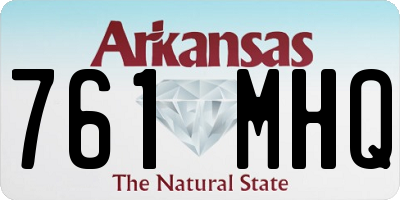 AR license plate 761MHQ