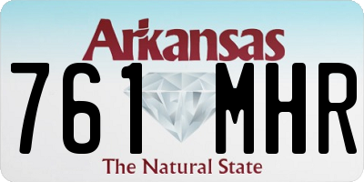 AR license plate 761MHR