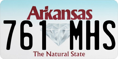 AR license plate 761MHS