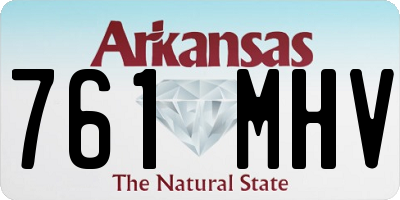 AR license plate 761MHV