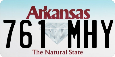 AR license plate 761MHY