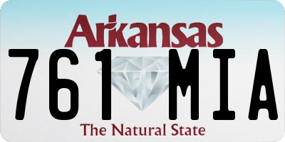 AR license plate 761MIA