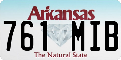 AR license plate 761MIB