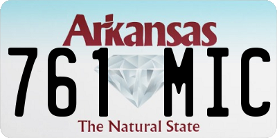 AR license plate 761MIC
