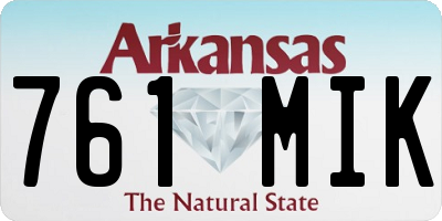 AR license plate 761MIK